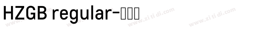 HZGB regular字体转换